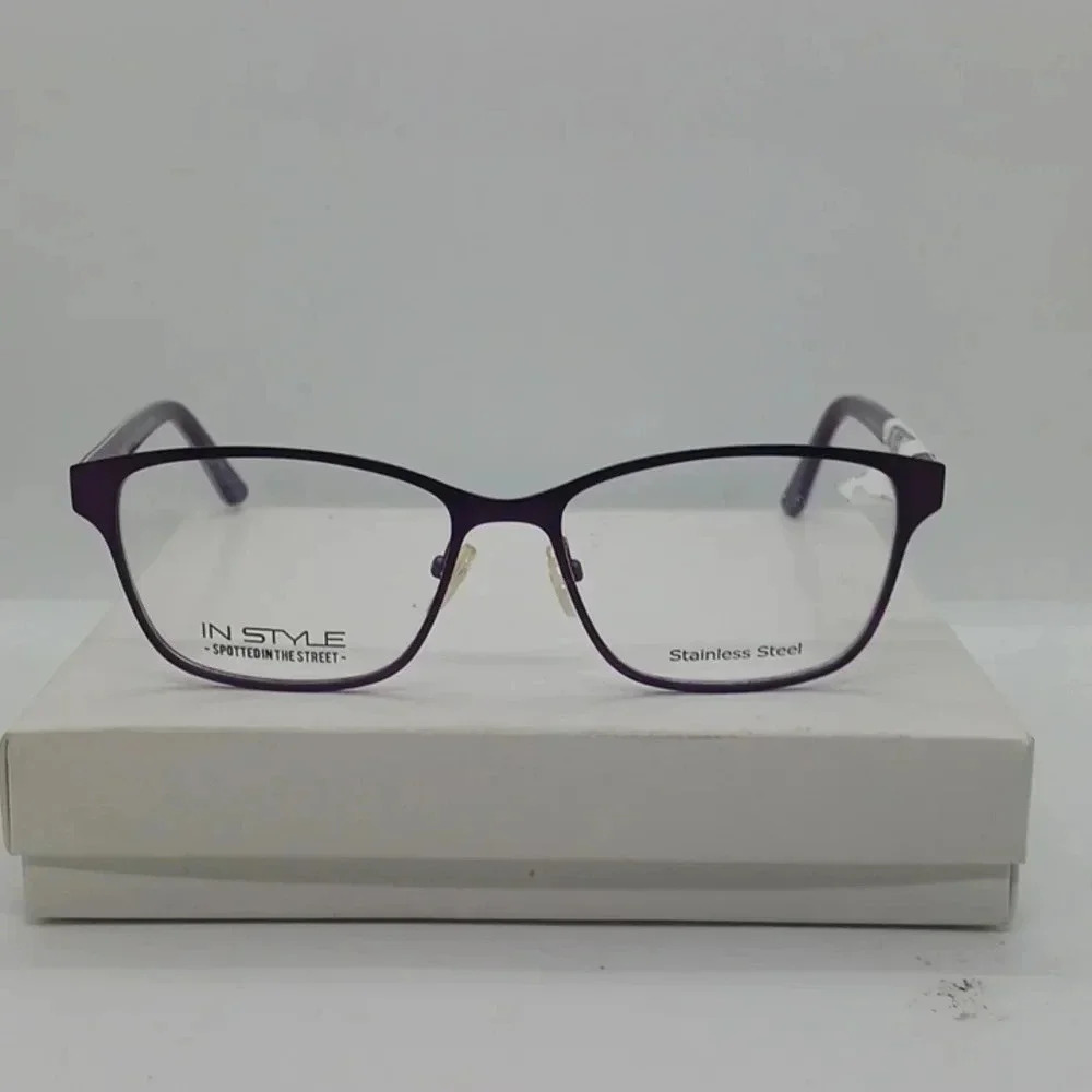 NWT WOMEN'S IN STYLE EYEGLASS FRAMES ISDF39 PURPLE